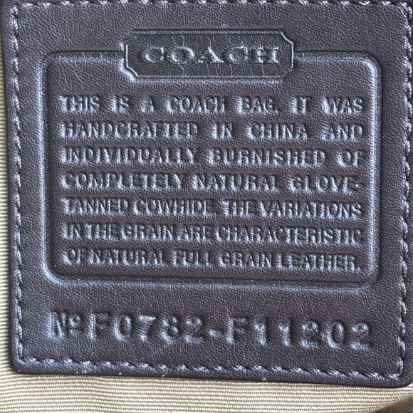 Coach Brown Tote Bag #F11202 - Picture 11 of 12